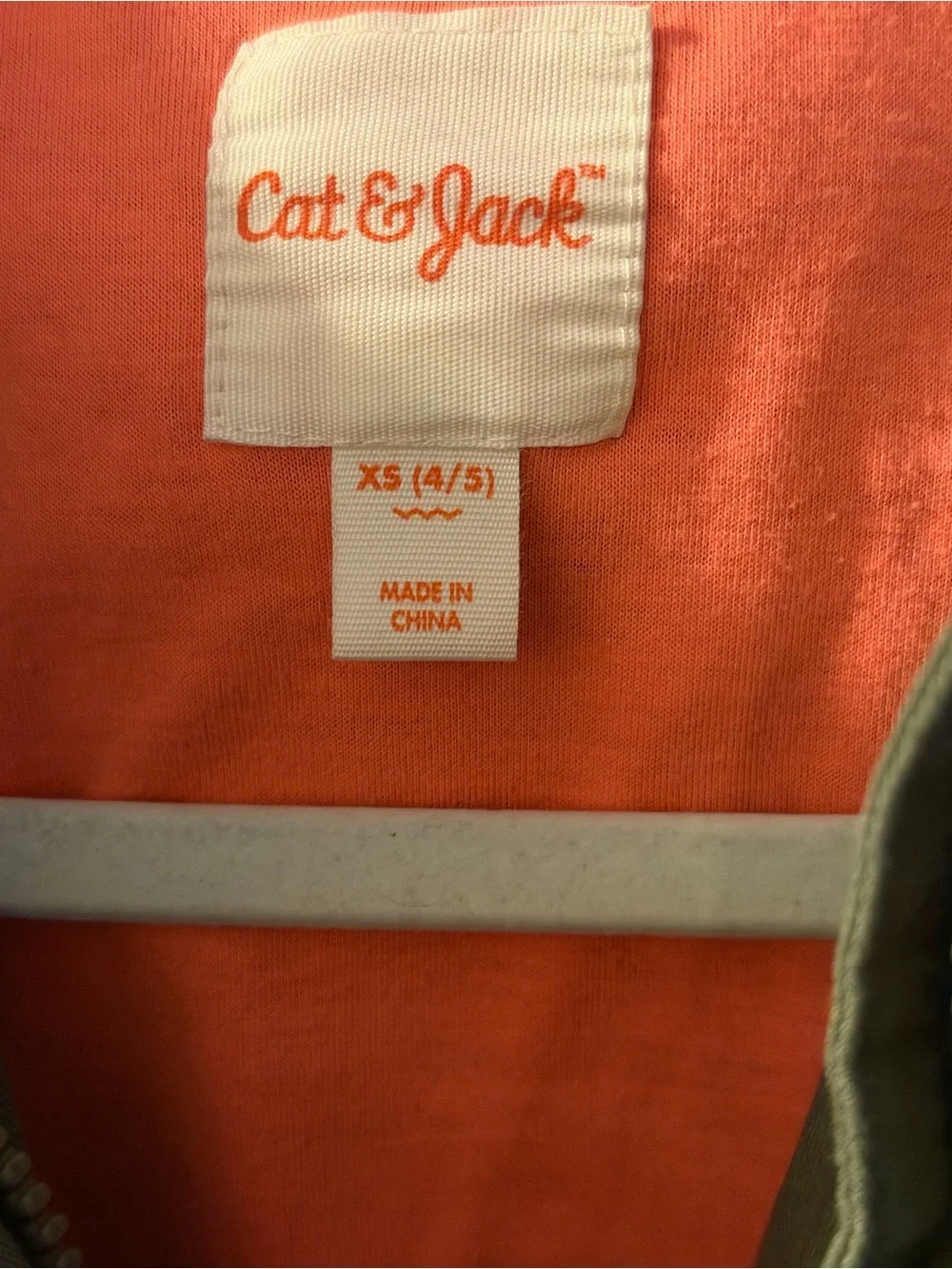 Cat & Jack Girls Olive Jacket XS 4-5